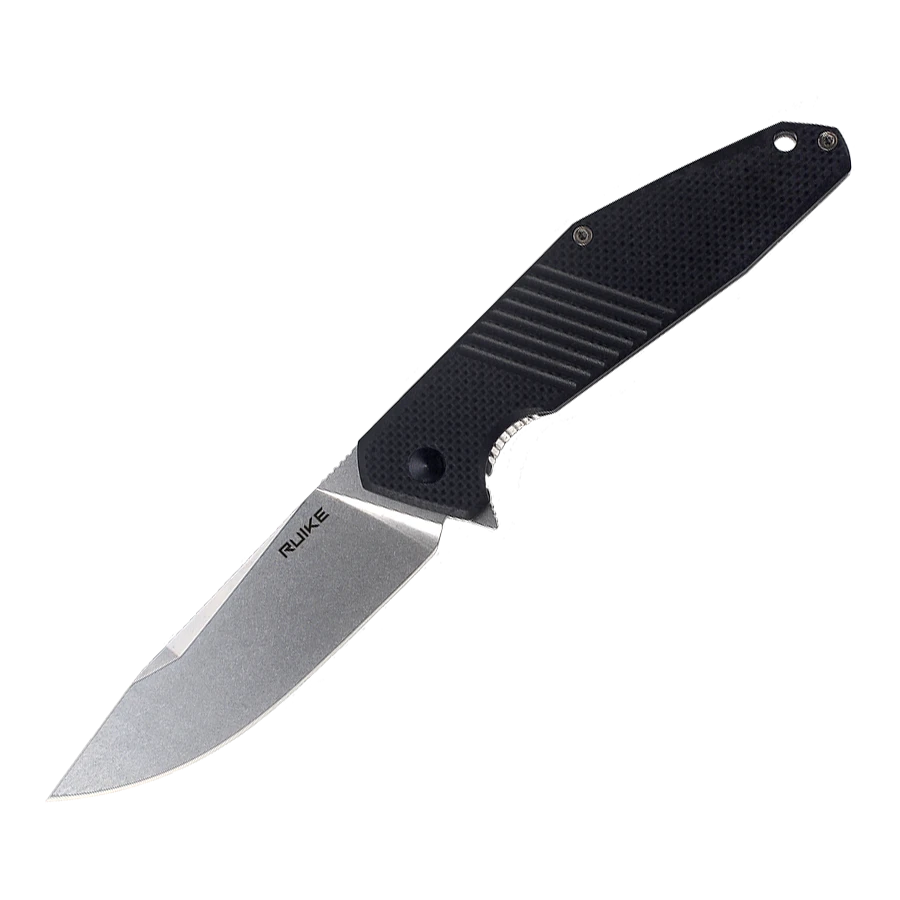 Ніж складаний туристичний Ruike D191-B, (9.2 см) 8Cr13Mov / G10 + steel 420 чорний — фото 1