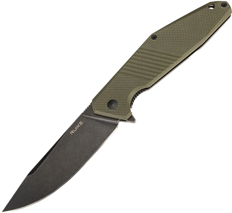 Ніж складаний туристичний Ruike D191-G, (9.2 см) 8Cr13Mov / G10 + steel 420 зелений — фото 1