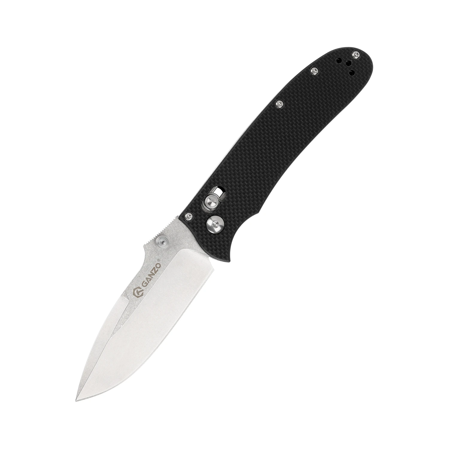 Ніж складаний туристичний Ganzo D704 (8.5 см) D2 / G10 чорний — фото 1
