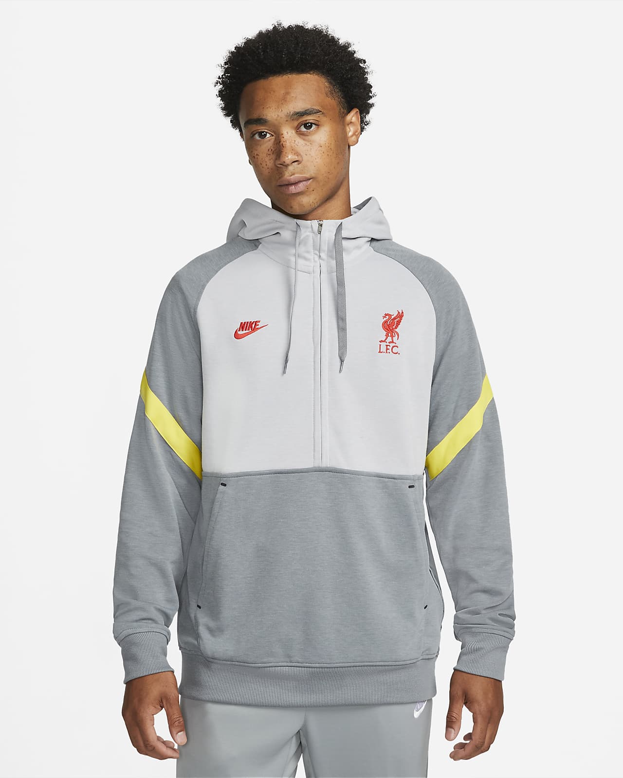 Кофта чоловіча Nike Liverpool Fc Travel Fleece Grey (DB7824-016) — фото 1