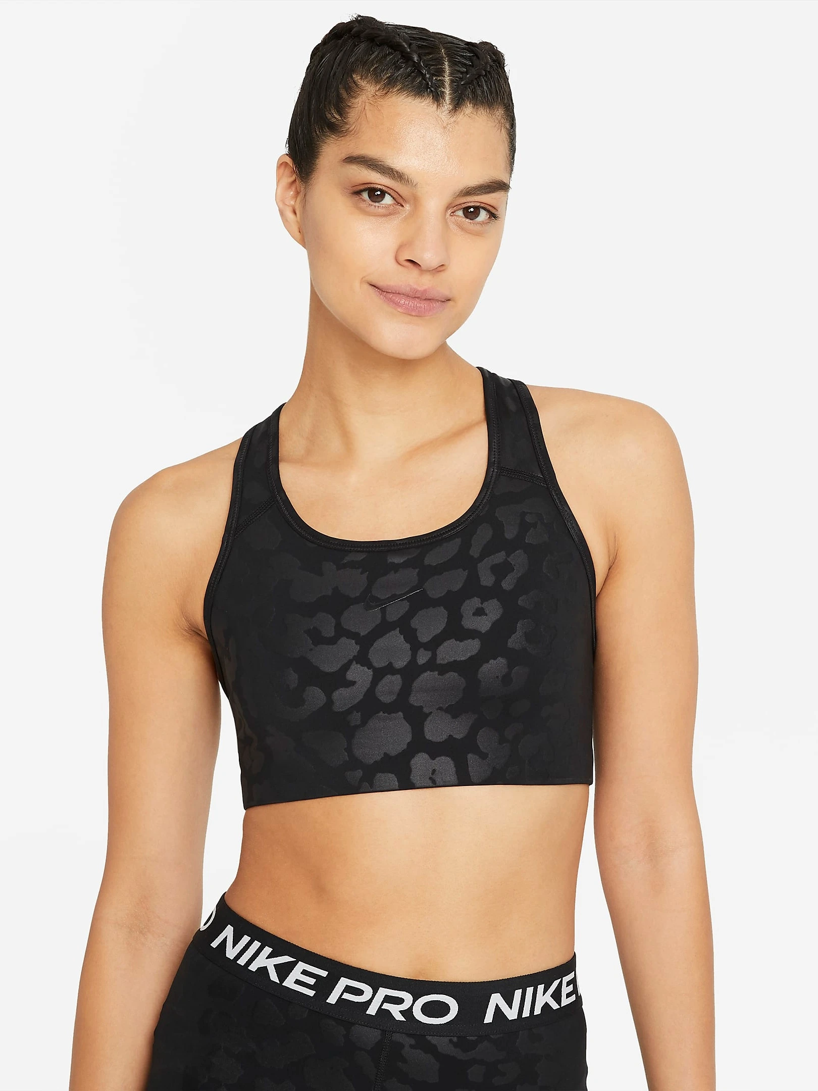 Спортивний топ жіночий Nike Np Df Swsh Lepard Shine Bra (DD1117-010) — фото 1