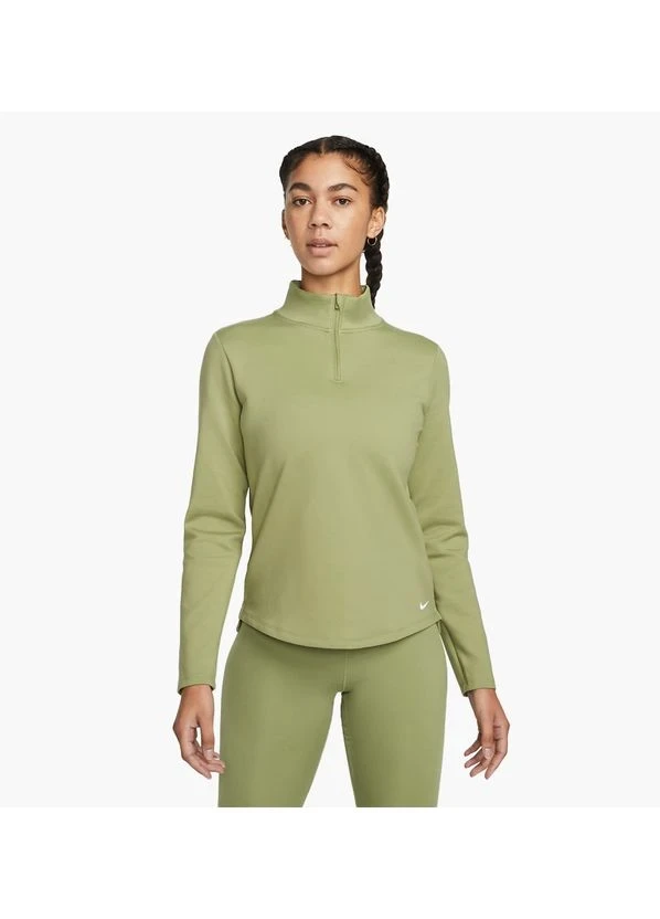 Кофта жіночі Nike Therma-Fit One Womens Long-Sleeve 1/2-Zip Top Olive (DD4945-334) — фото 1