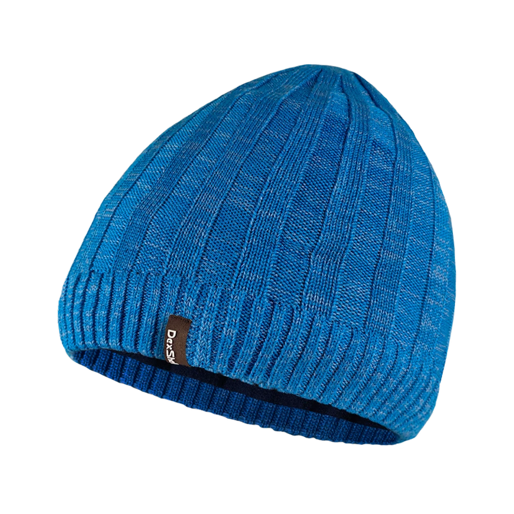 Водонепроникна шапка Dexshell Heathered Rib Knit Beanie, onesize (56-58 см), блакитний — фото 1