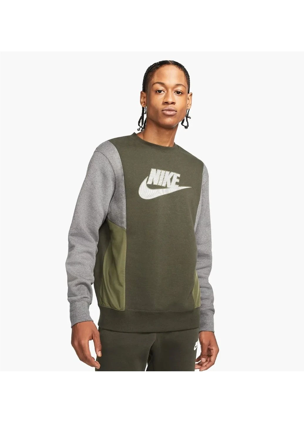 Кофта чоловіча Nike M Nsw Hybrid Flc Crew Bb (DJ5075-355) — фото 1