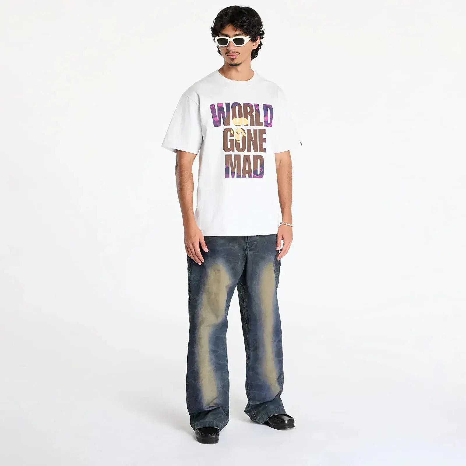 Футболка чоловіча Bape A Bathing Ape Color Camo Wgm Ape Head Overlap Tee (001TEK801024M) — фото 2