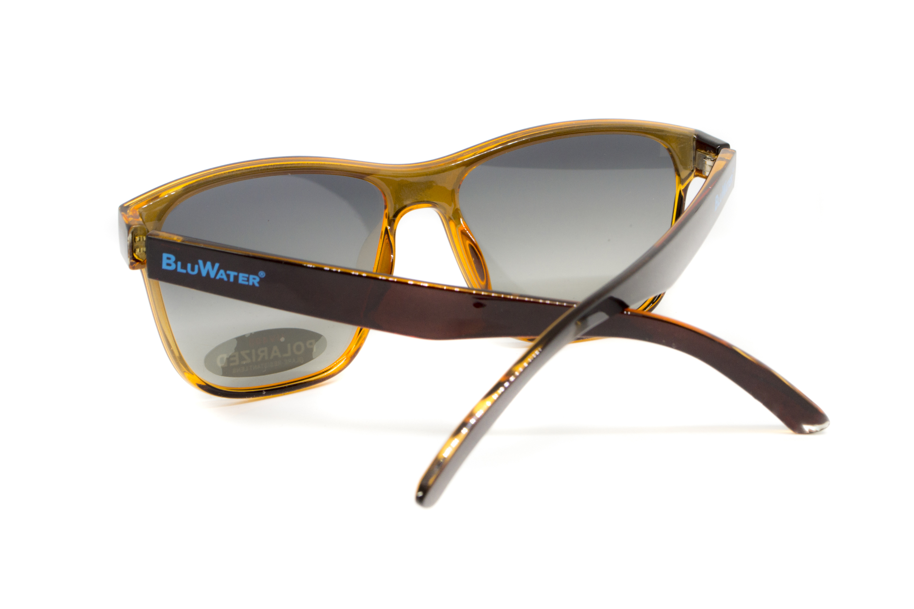 Очки поляризационные BluWater Saltee Polarized (gradient gray), серые с градиентом линзы в коричневой полупрозрачной оправе — фото 9
