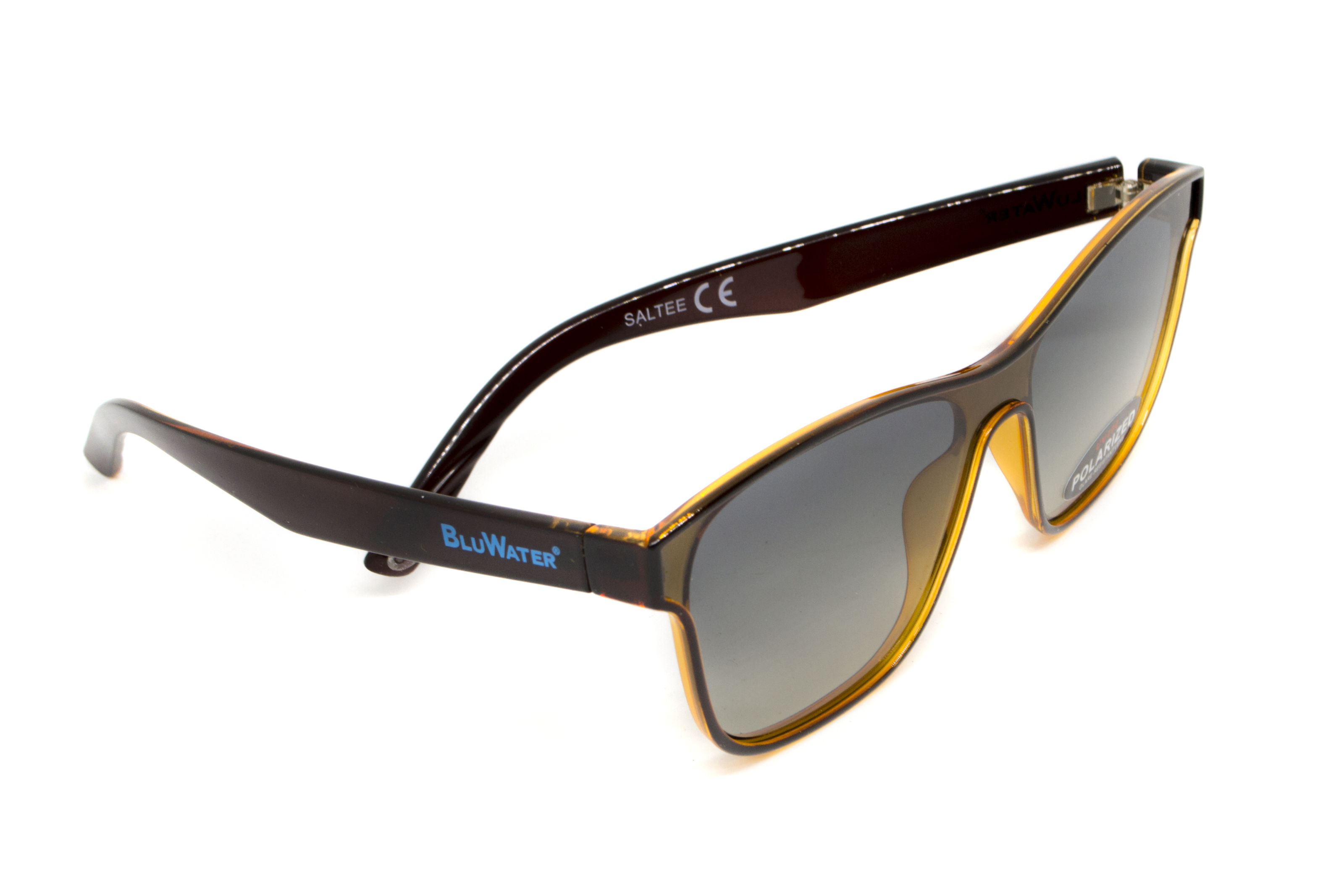 Очки поляризационные BluWater Saltee Polarized (gradient gray), серые с градиентом линзы в коричневой полупрозрачной оправе — фото 37