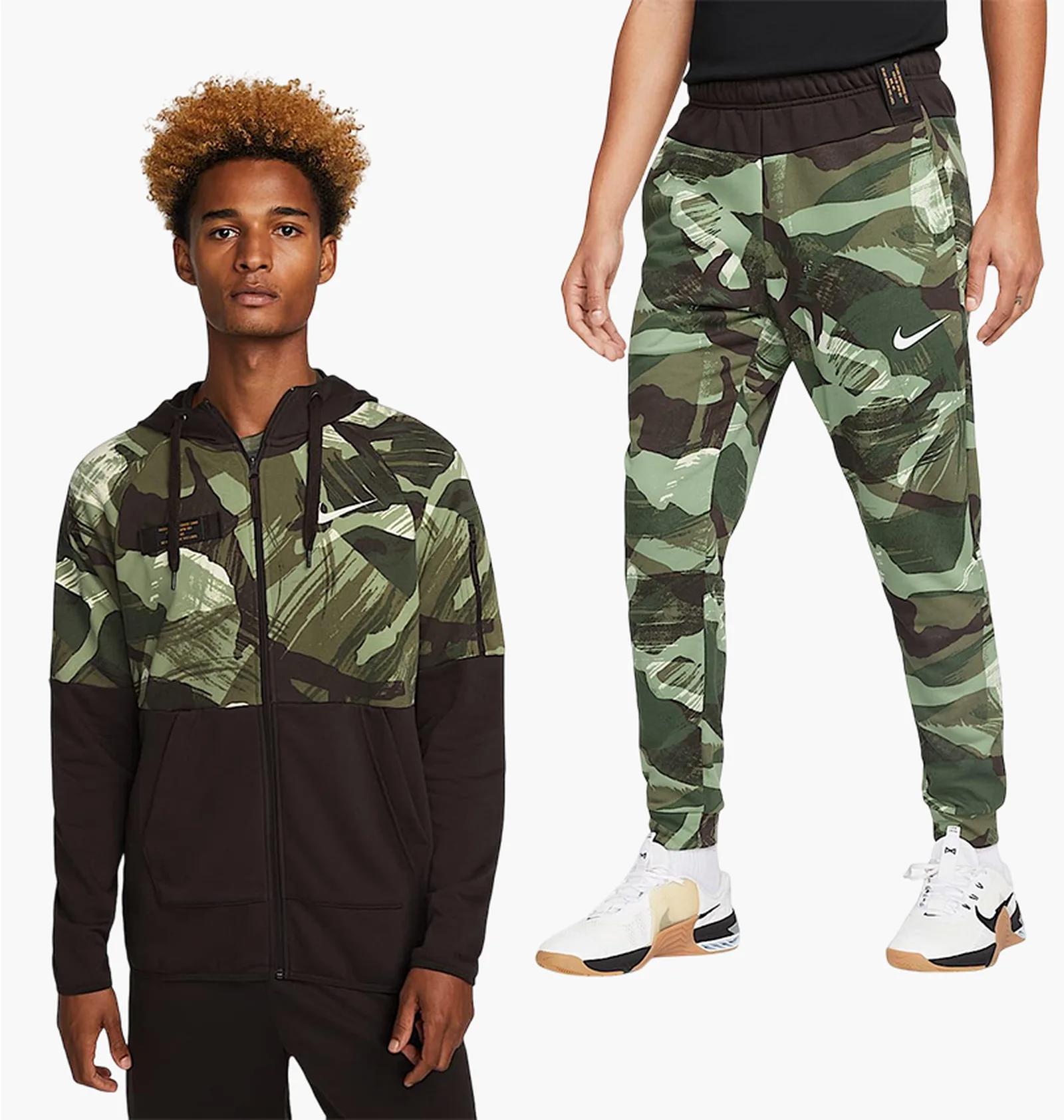 Спортивний костюм чоловічий Nike Dri-Fit Fleece Black/Green (DQ4790-220__FB7081-220) — фото 1