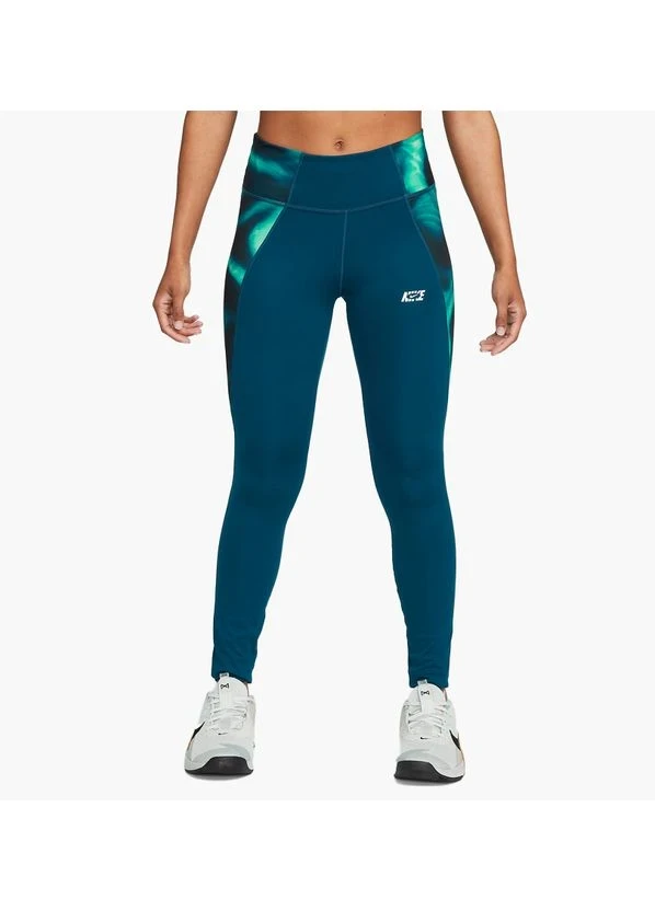 Лосіни жіночі Nike One Icon Clash Womens Mid-Rise Leggings Blue (DQ6713-460) — фото 1