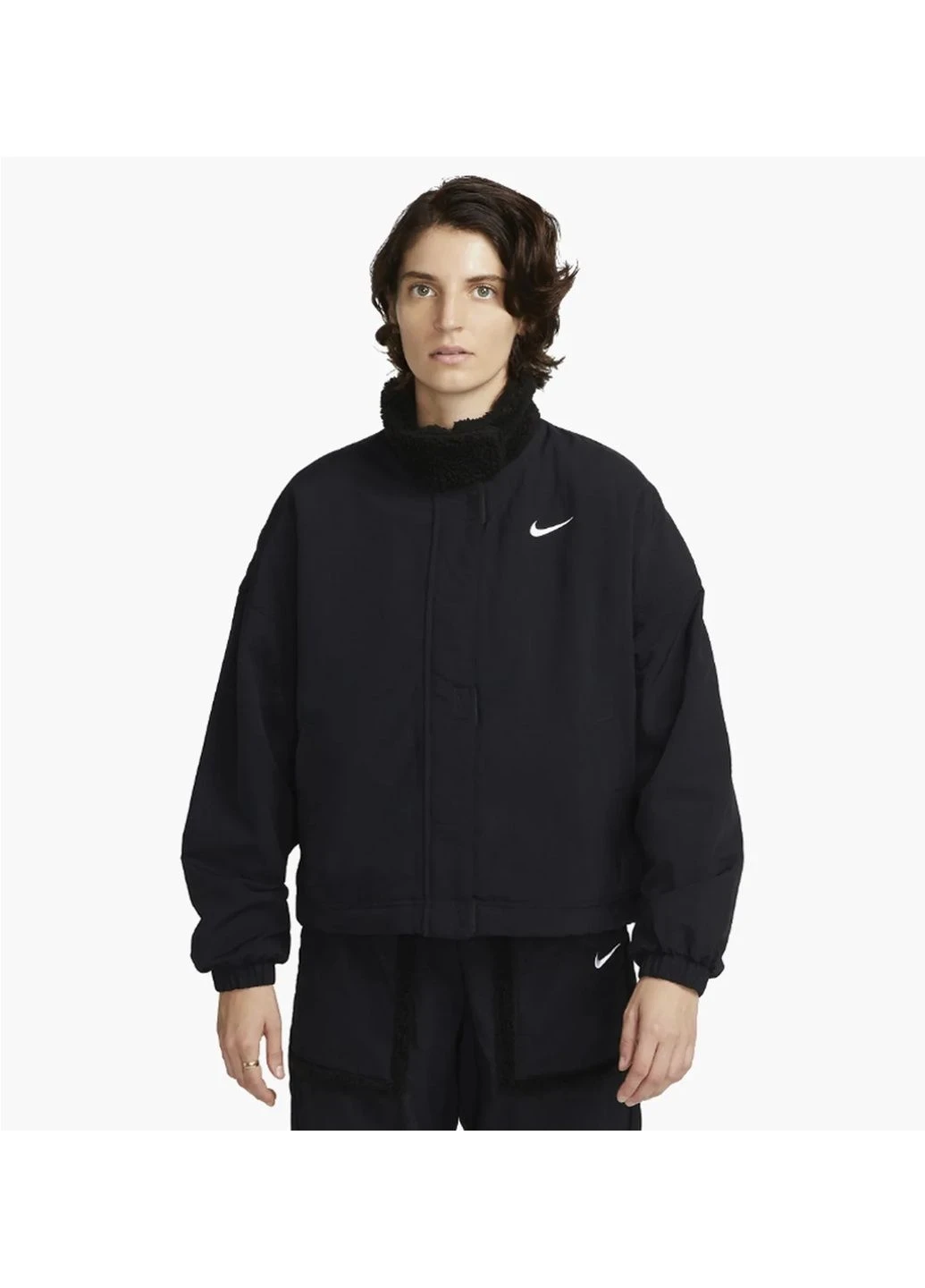 Куртка жіноча Nike Sportswear Essential Women's Woven Fleece-Lined (DQ6846-010) — фото 1