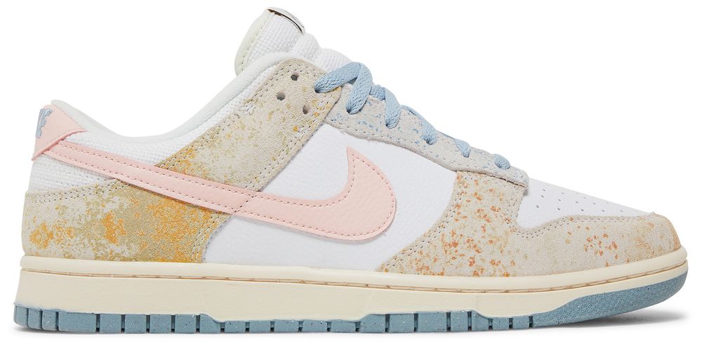 Кросівки nike dunk low pink blue gold — фото 1