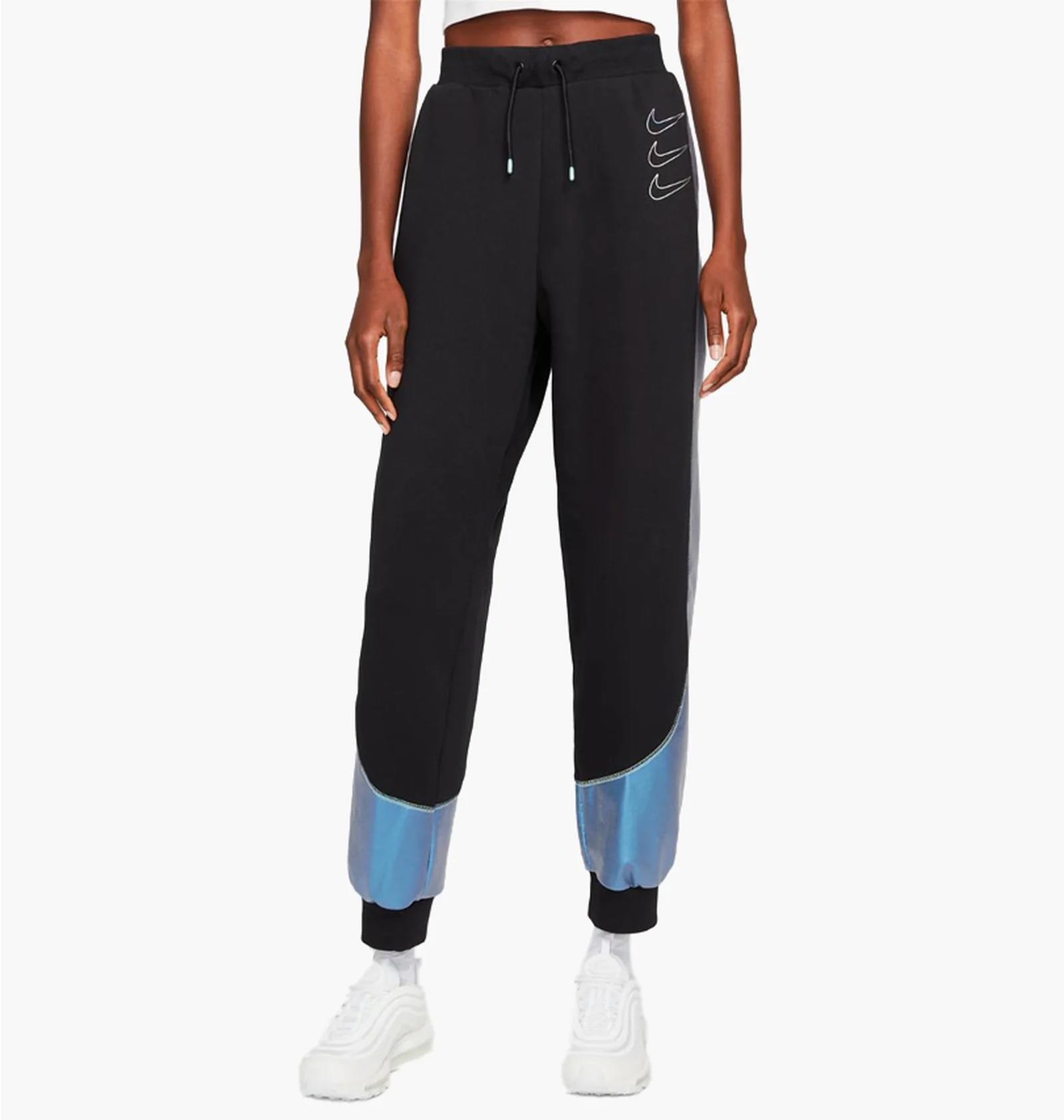 Брюки жіночі Nike W Nsw Gx Mr Flc Jggr Opal (DD5129-010) — фото 3