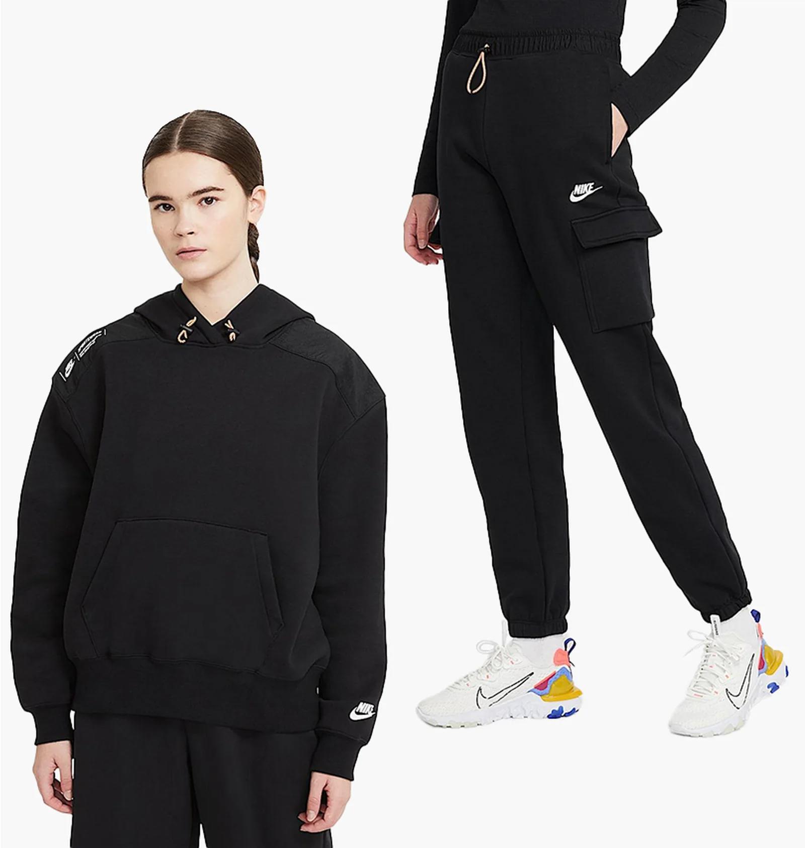 Спортивний костюм жіночий Nike Nsw Po Flc Uu Black (DD3605-010__DD3607-010) — фото 1