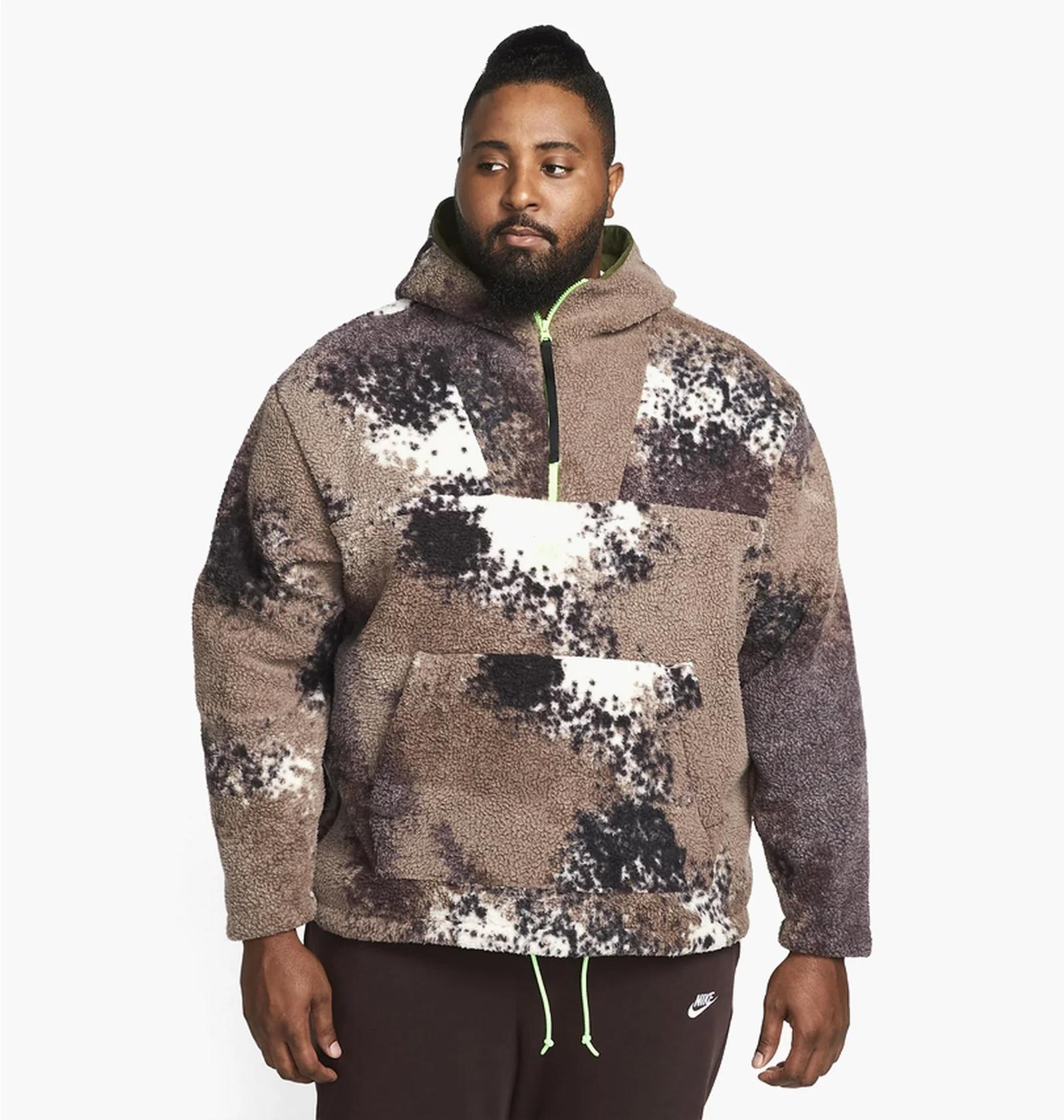 Кофта чоловіча Nike Mens 1/2-Zip Hoodie Brown (DD5009-004) — фото 1