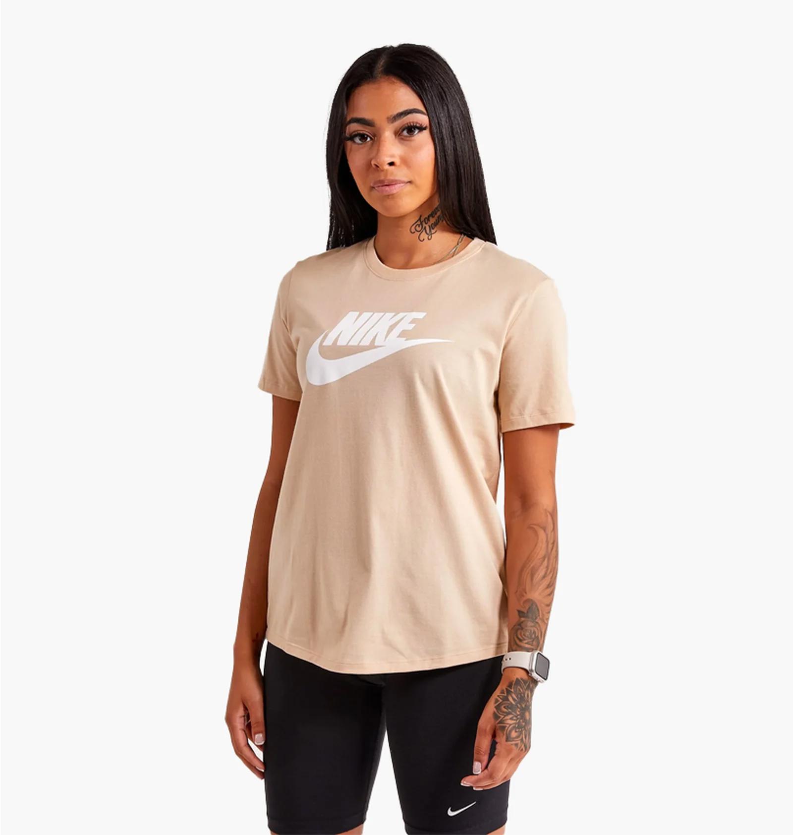 Футболка жіноча Nike Essential Icon Futura Tee Beige (DX7906-126) — фото 3