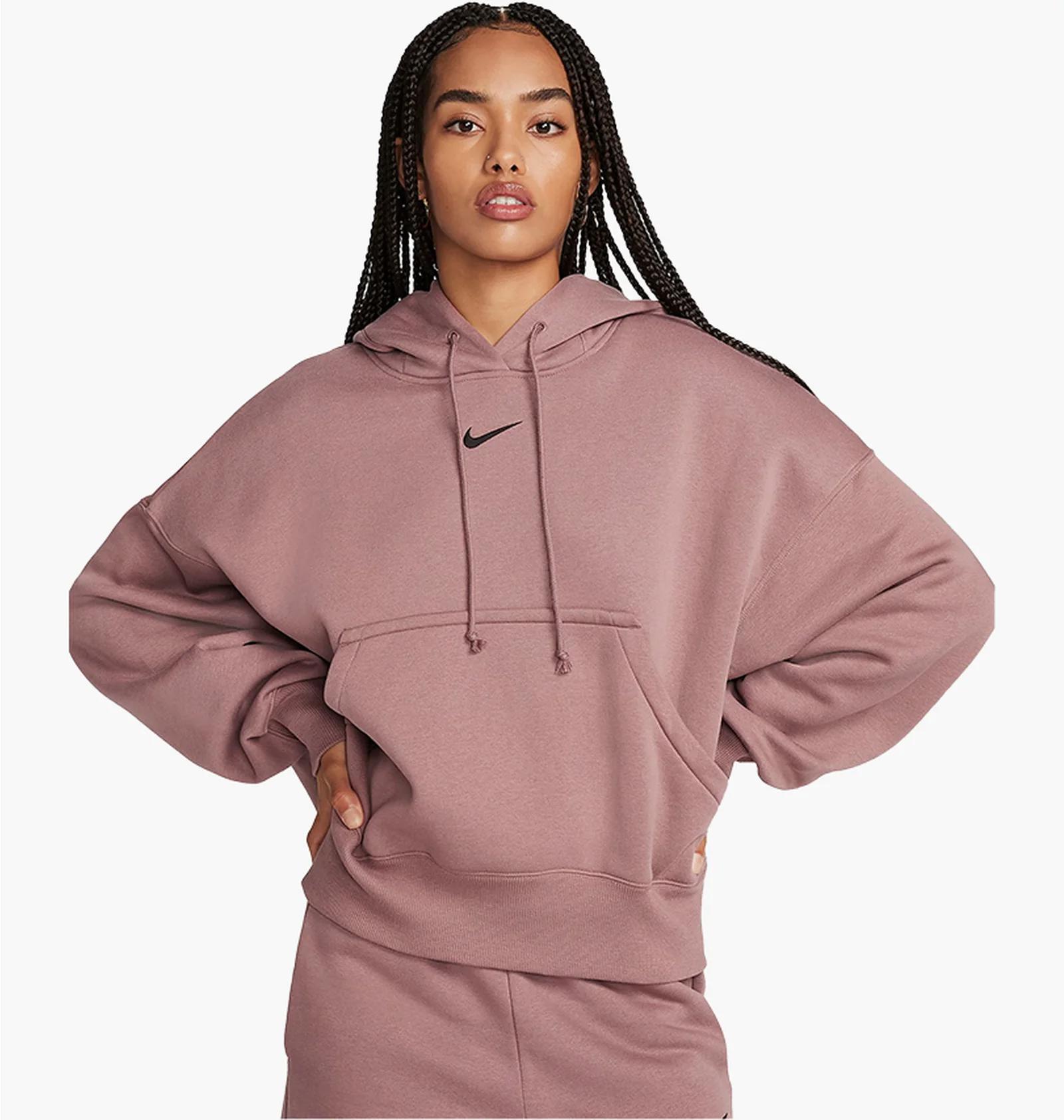 Кофта жіночі Nike Sportswear Phoenix Fleece Over-Oversized Pullover Hoodie Bordo (DQ5858-208) — фото 1