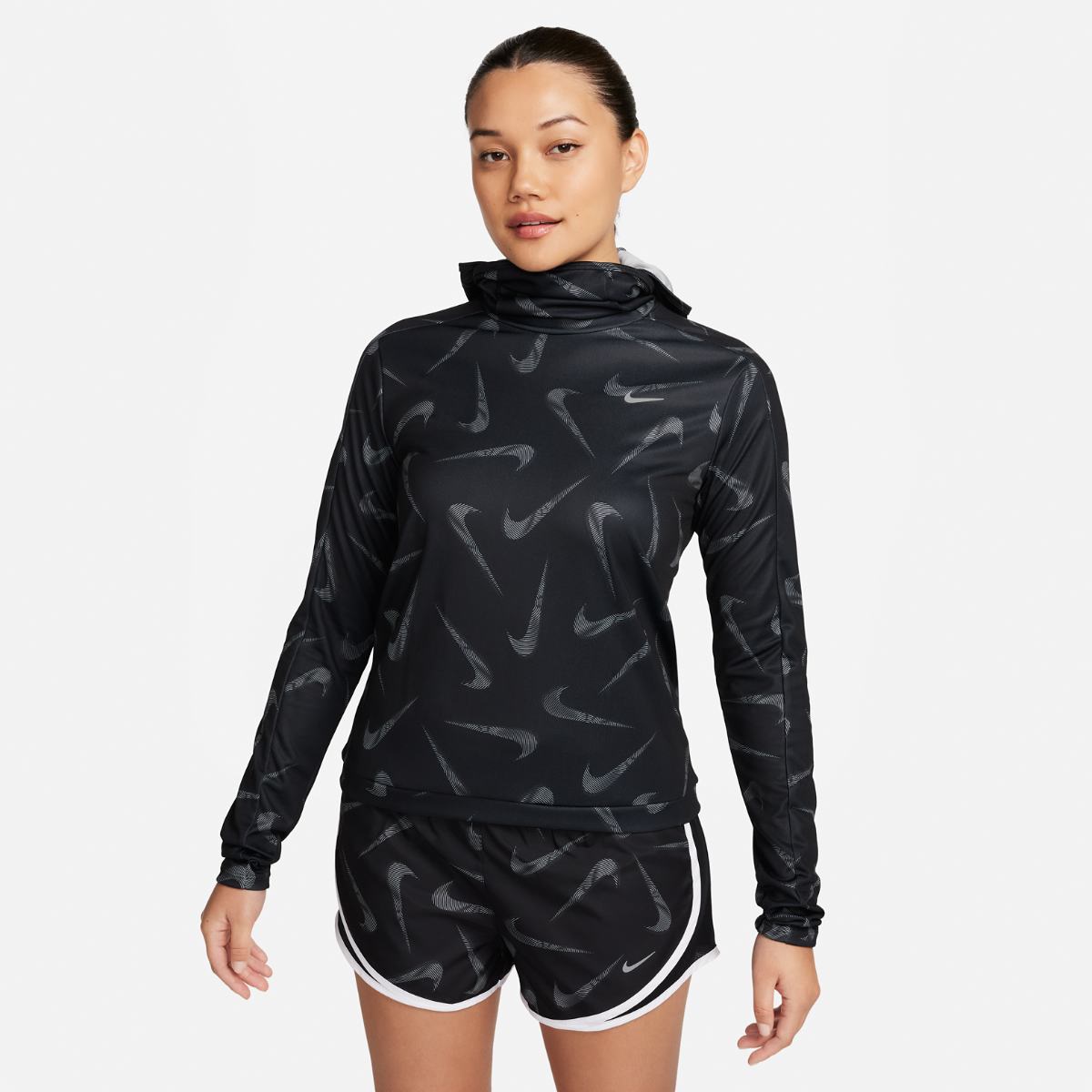 Кофта жіночі Nike W Dri-Fit Swsh Prnt Pacer Hooded (FB4952-010) — фото 1