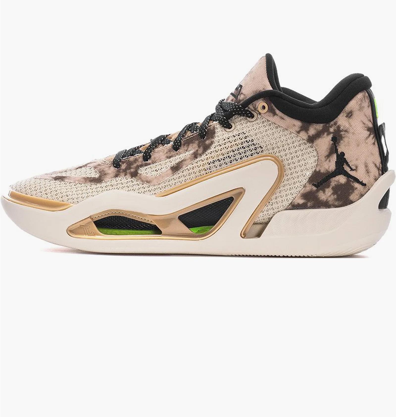 Кросівки чоловічі Jordan Tatum 1, Fossil/Black-Sesame-Electric Green (DZ3320-200) — фото 3