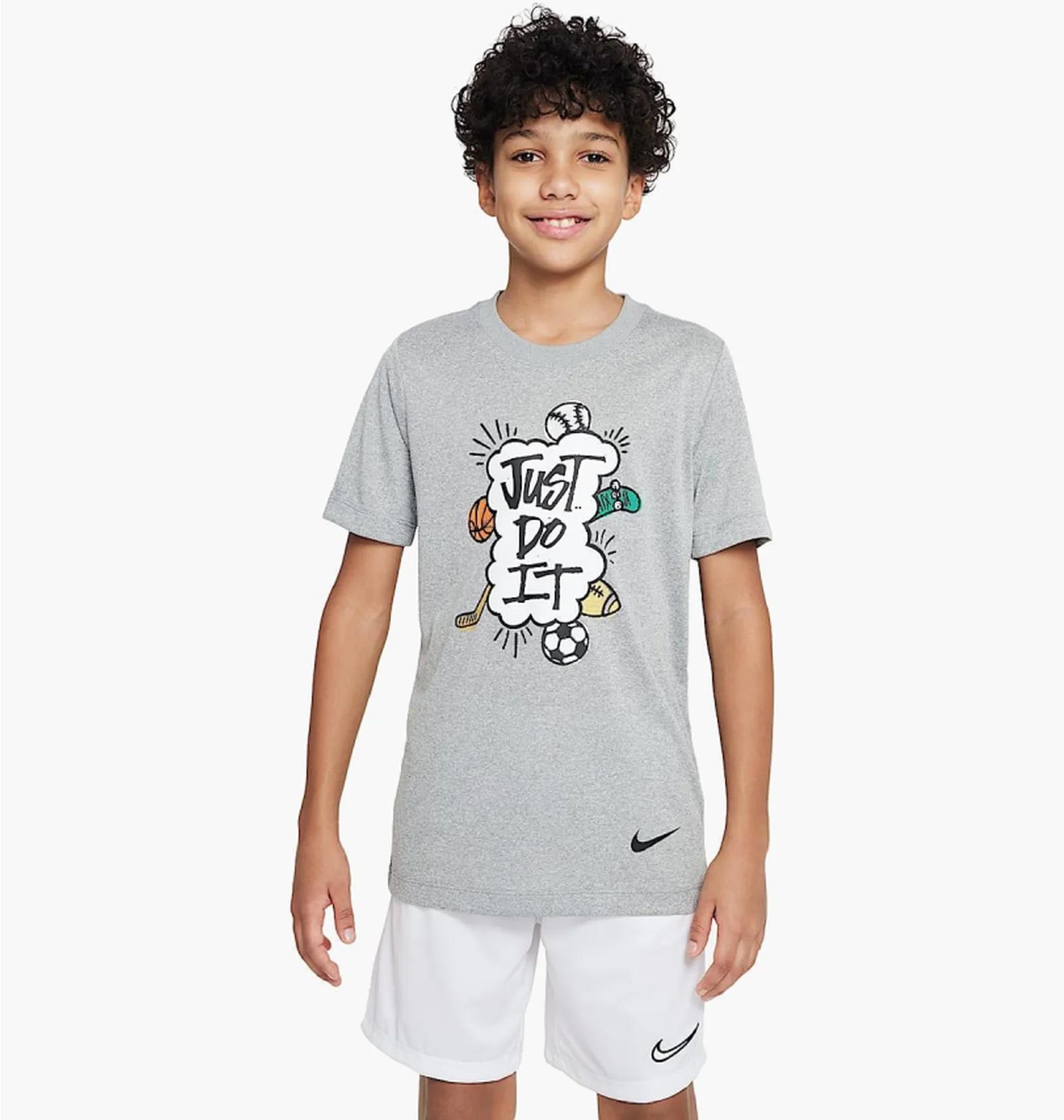 Футболка дитяча Nike Dri-Fit Just Do It Multi Sport Tee Grey (DX9534-074) — фото 1