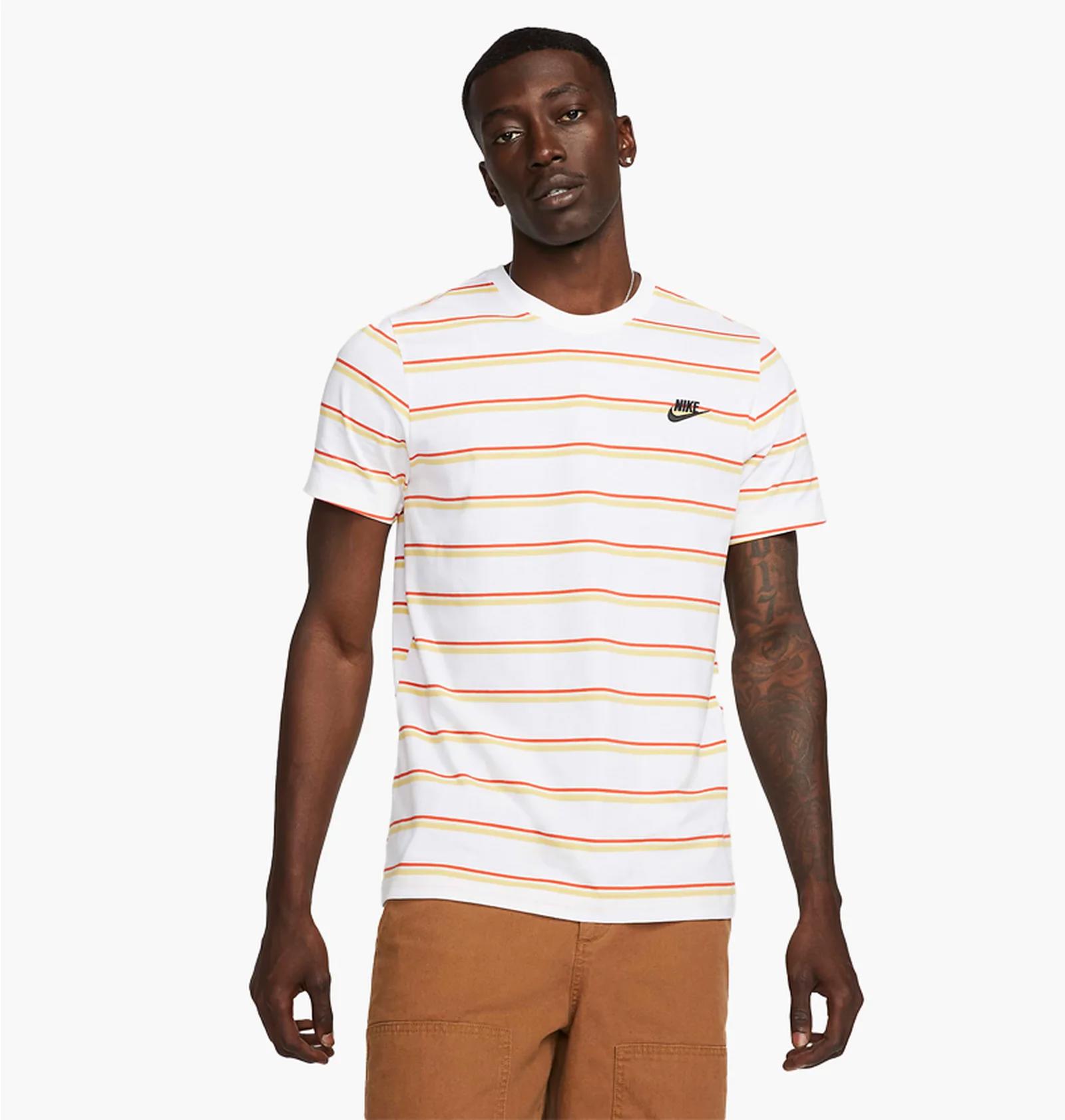 Футболка чоловіча Nike Póló M Nsw Tee Club Stripe (DZ2985-100) — фото 1