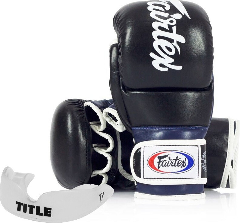 Рукавиці греплінгові для ММА Fairtex FGV18 Black/Blue XL — фото 3