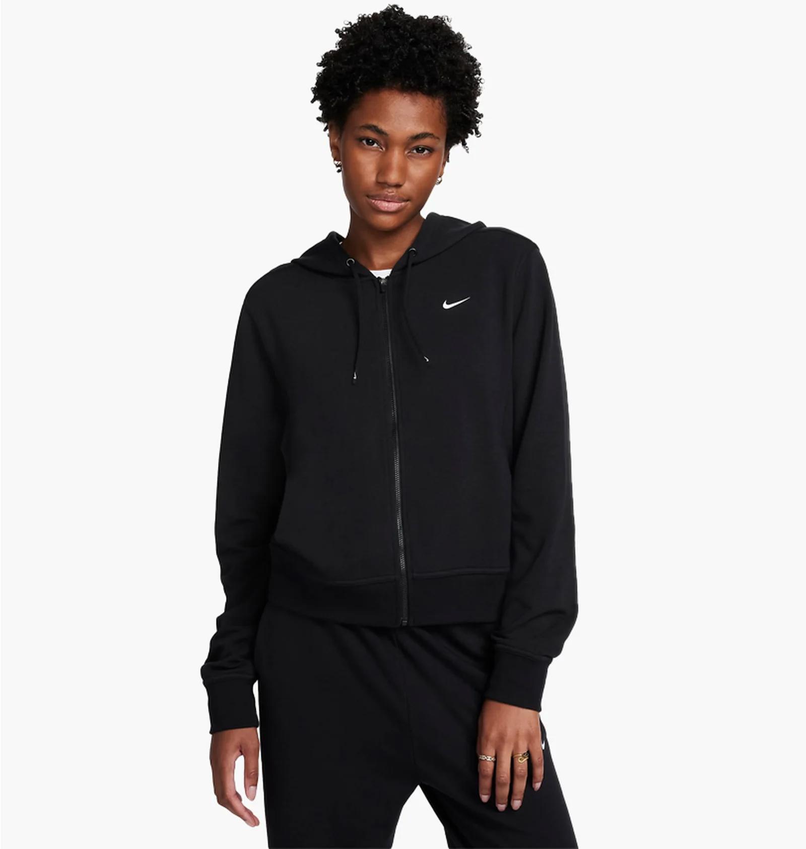 Кофта жіночі Nike Dri-Fit One Full-Zip French Terry Hoodie Black (FB5198-010) — фото 3