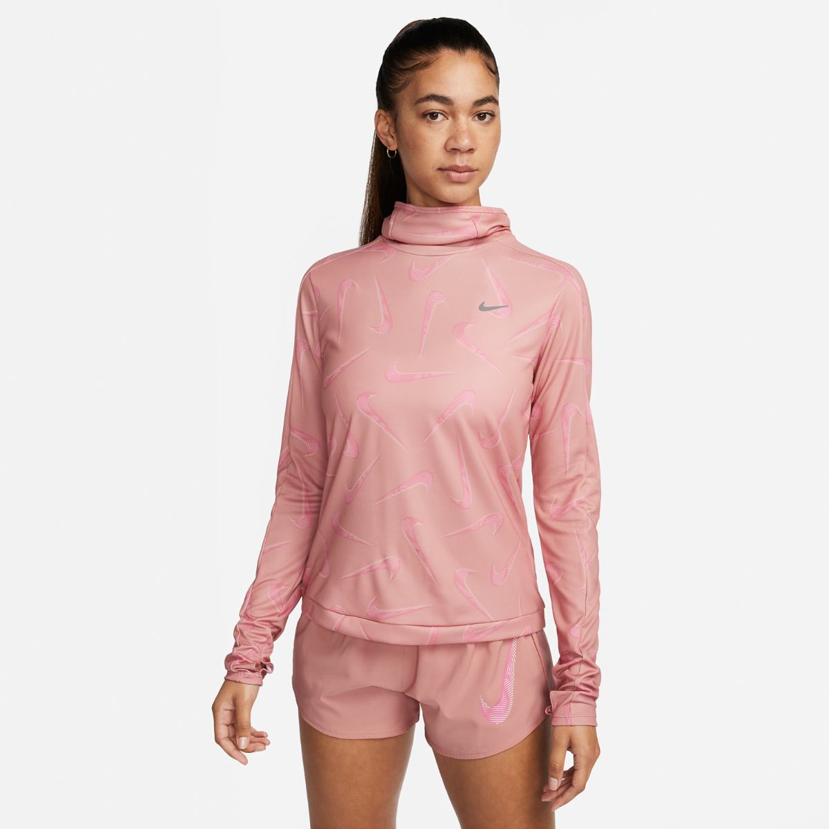 Кофта жіночі Nike W Dri-Fit Swsh Prnt Pacer Hooded (FB4952-618) — фото 1