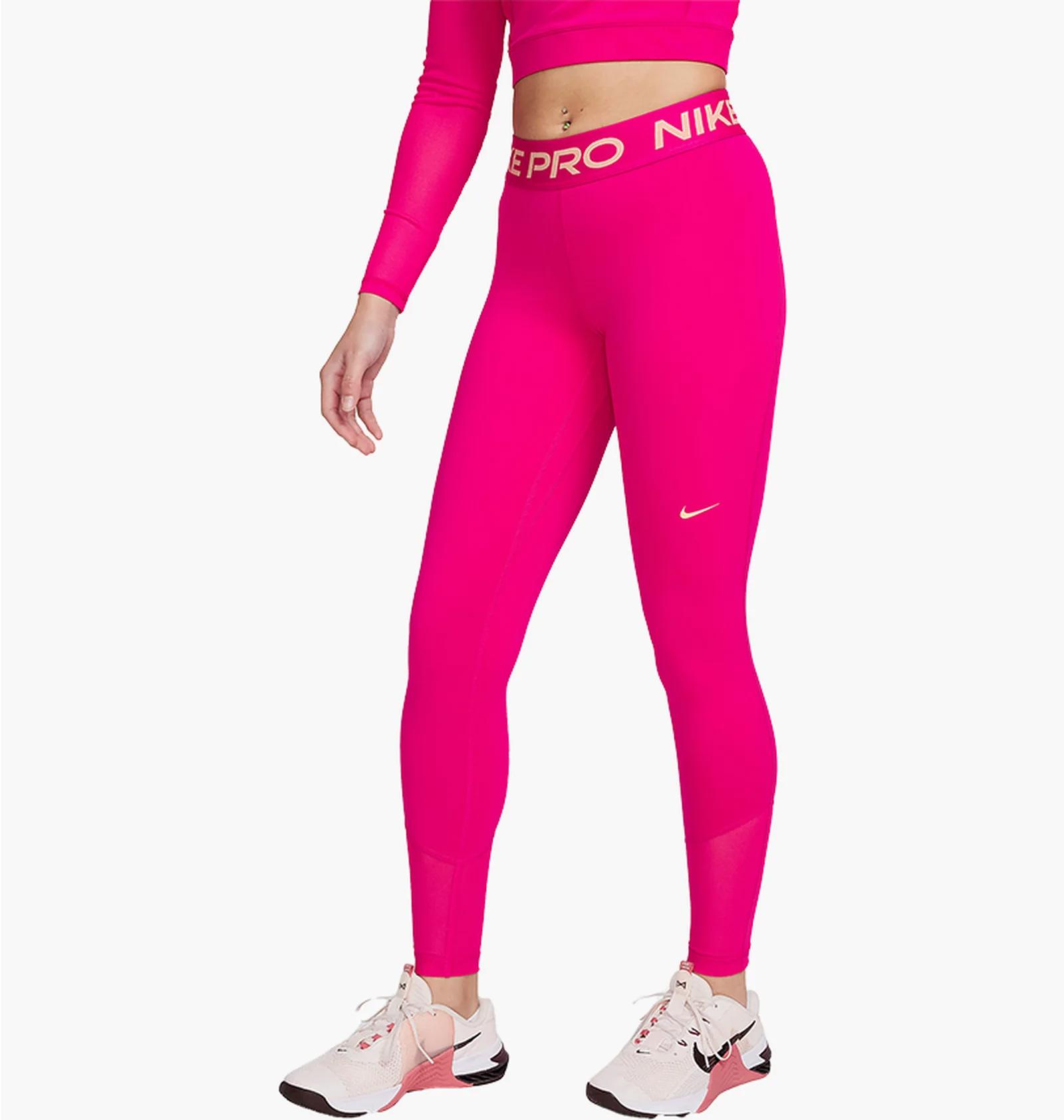 Лосіни жіночі Nike Pro Mid-Rise Full-Length Leggings Pink (FB5687-615) — фото 3