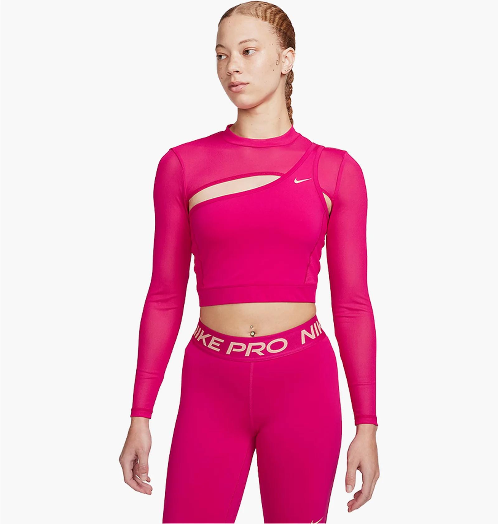 Спортивний топ жіночий Nike Pro Long-Sleeve Cropped Top (FB5683-615) — фото 1