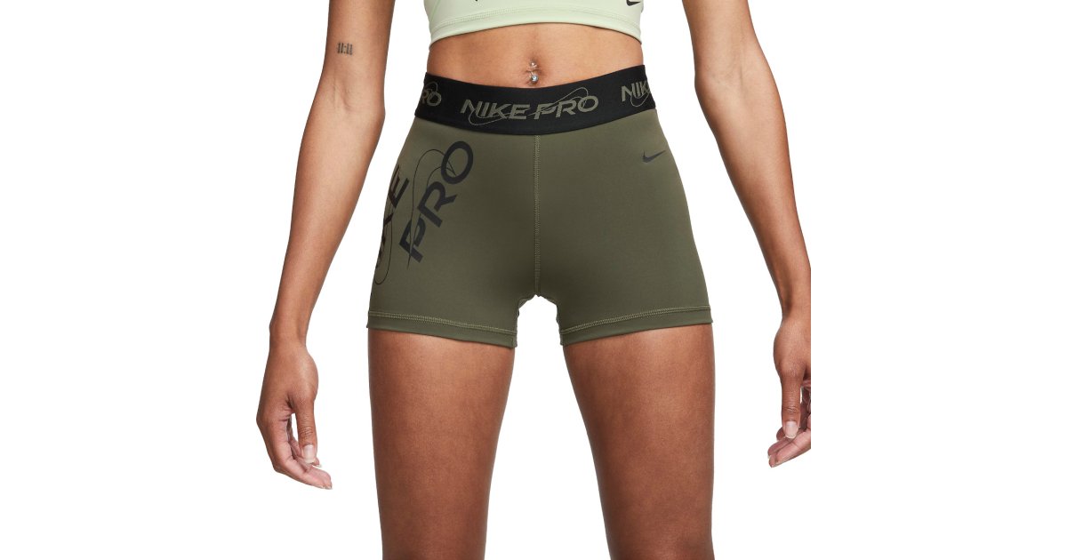 Шорти жіночі Nike Pro Mid-Rise Graphic (FB5448-325) — фото 1