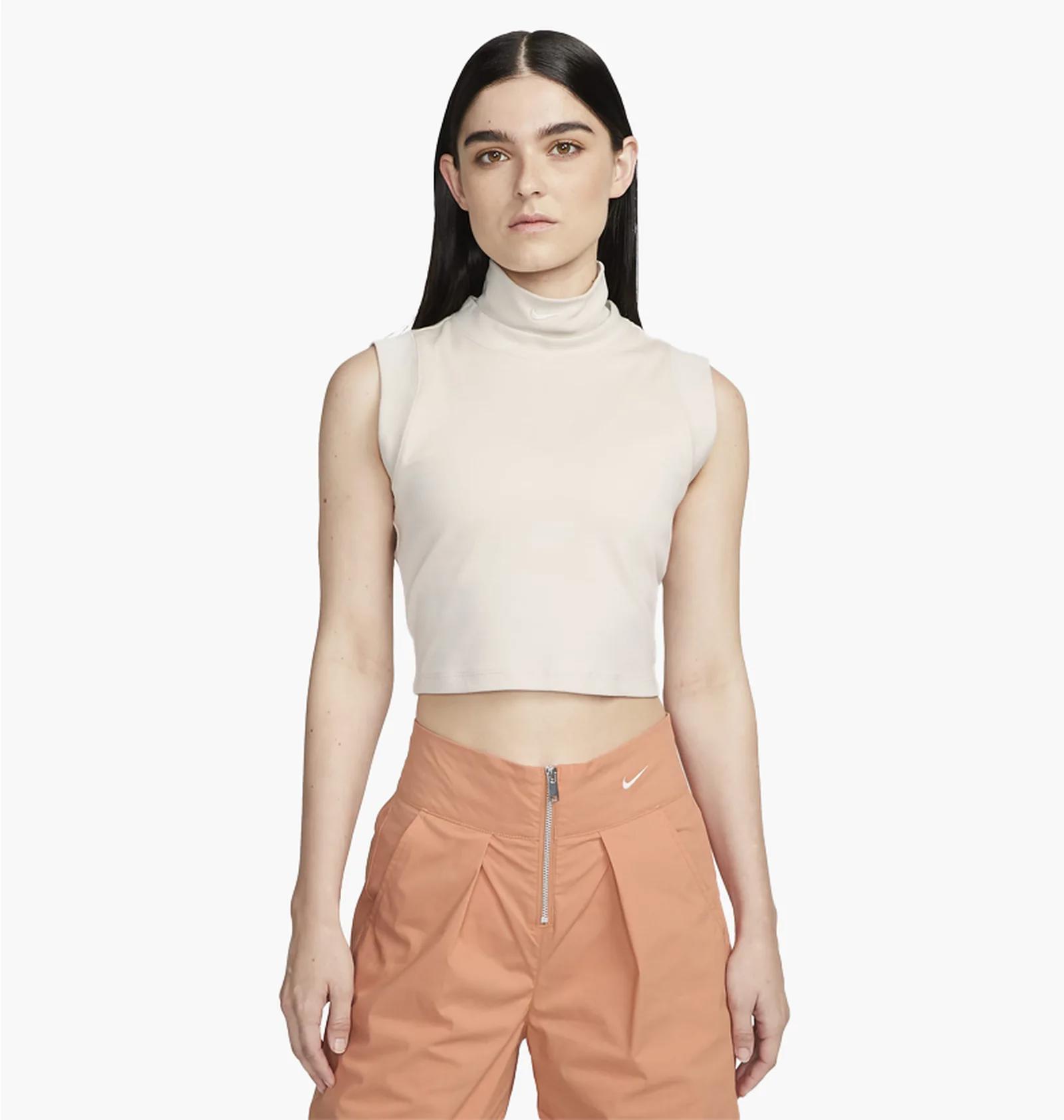 Спортивний топ жіночий Nike Sportswear Collection Mock-Neck Cropped Tank Top (FB8343-104) — фото 1