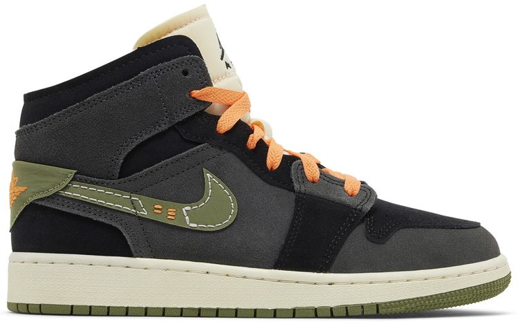 Кросівки Air Jordan 1 Mid SE Craft GS 'Anthracite Light Olive' — фото 1