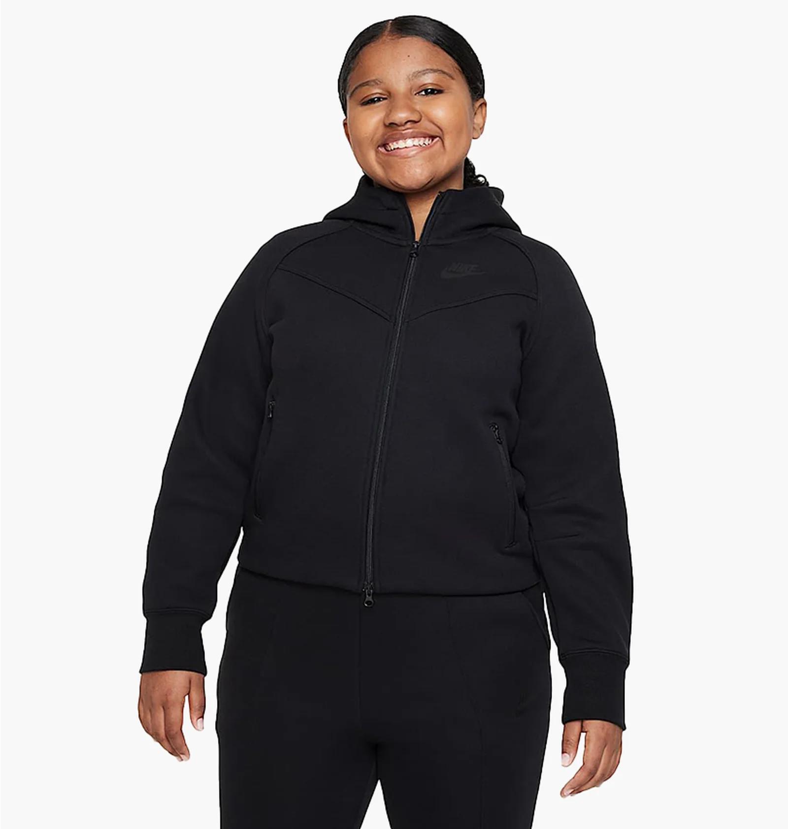 Светр підлітковий Nike Sportswear Tech Fleece Full-Zip Hoodie (Extended Size) (FD2980-010) — фото 1