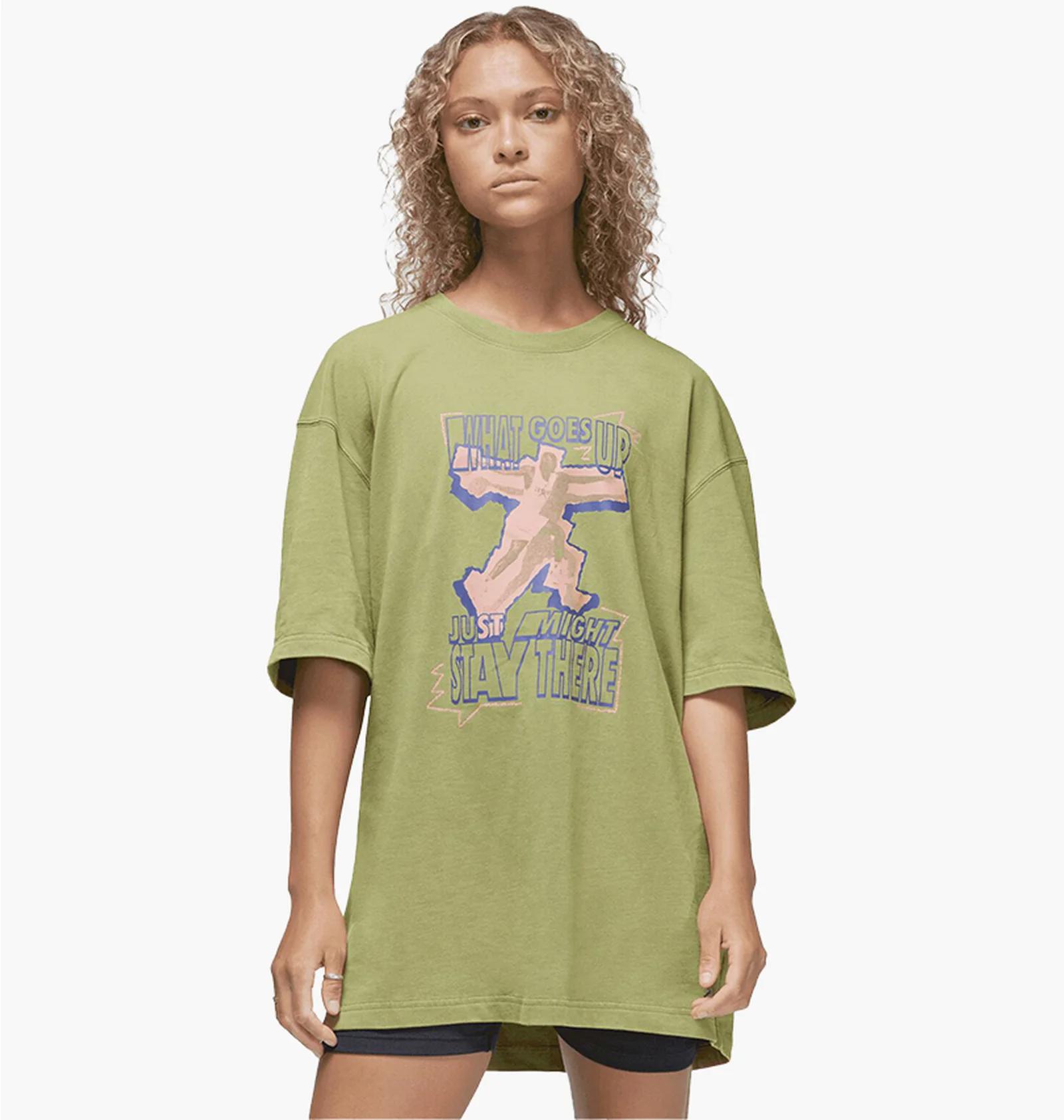 Футболка жіноча Nike Oversized Short Sleeve Tee Heritage Olive (FD7208-340) — фото 3