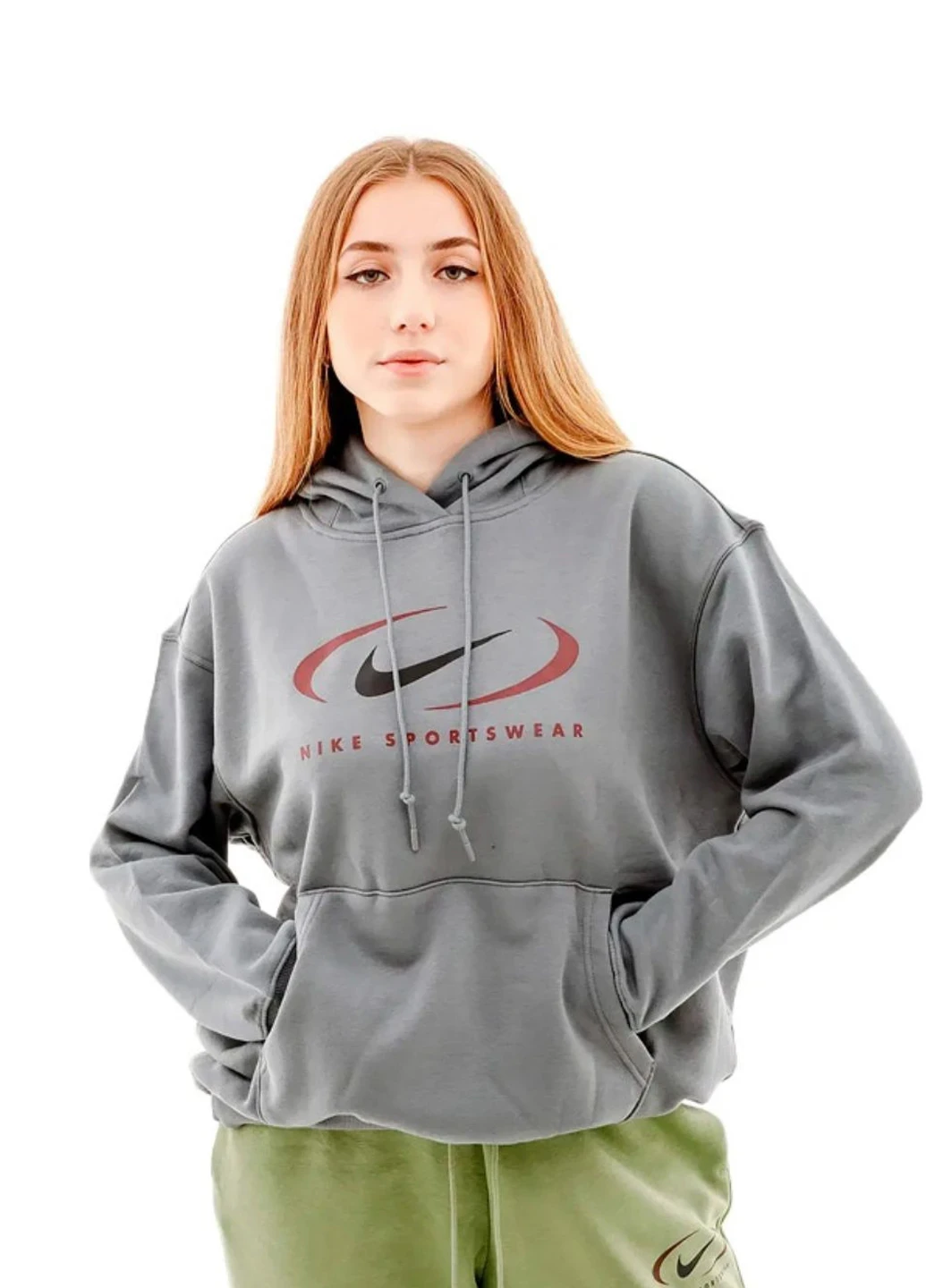 Кофта жіночі Nike W Nsw Flc Os Po (FN7698-084) — фото 1