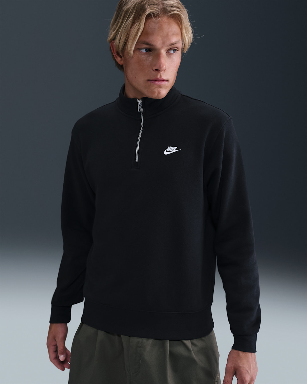 Світшот Nike Club Basket Ball Half-Zip Top Black — фото 2