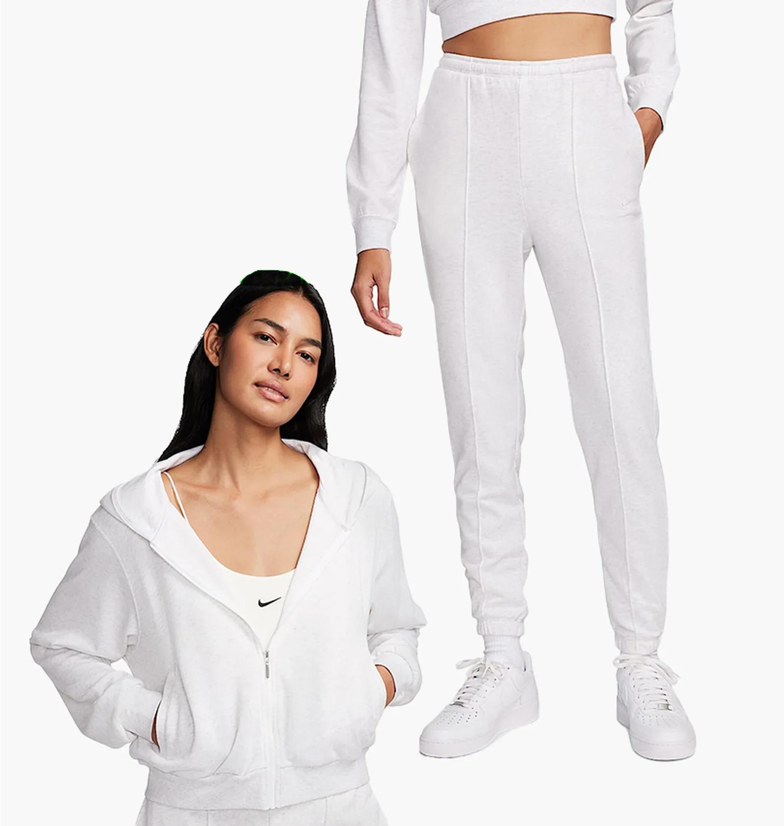Спортивний костюм жіночий Nike Chill French Terry Fz Kadın Gri Sweatshirt White (FN2415-051__FN2434-051) — фото 1
