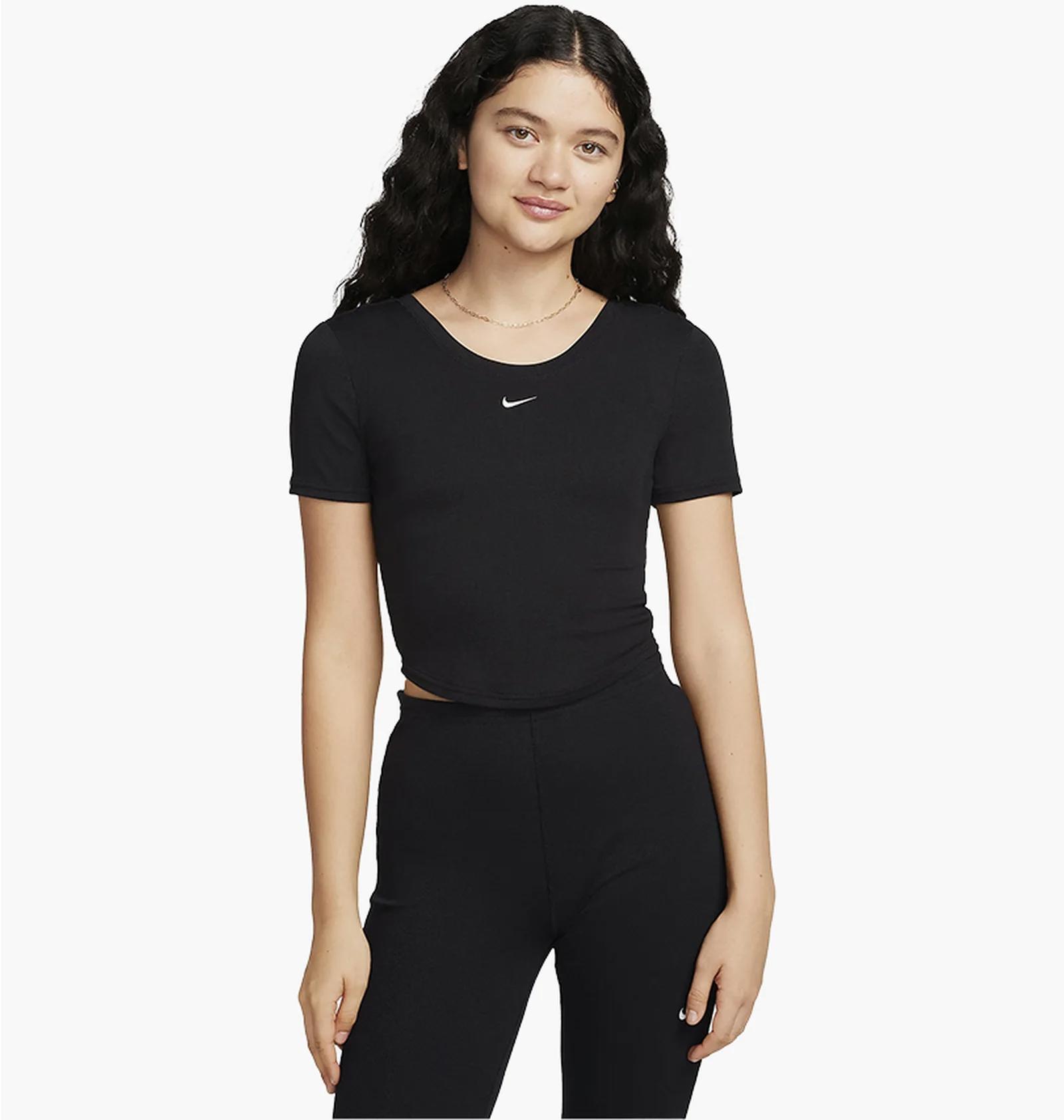 Футболка жіноча Nike Sportswear Chill Knit Tight Scoop (FN3664-010) — фото 1