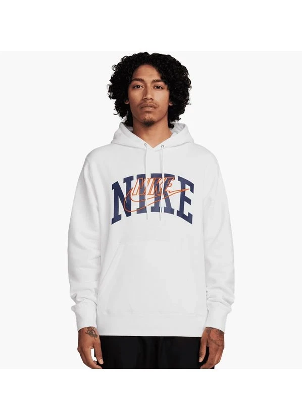Кофта чоловіча Nike Club Fleece Brushed-Back Hoodie White (FV4447-100) — фото 1