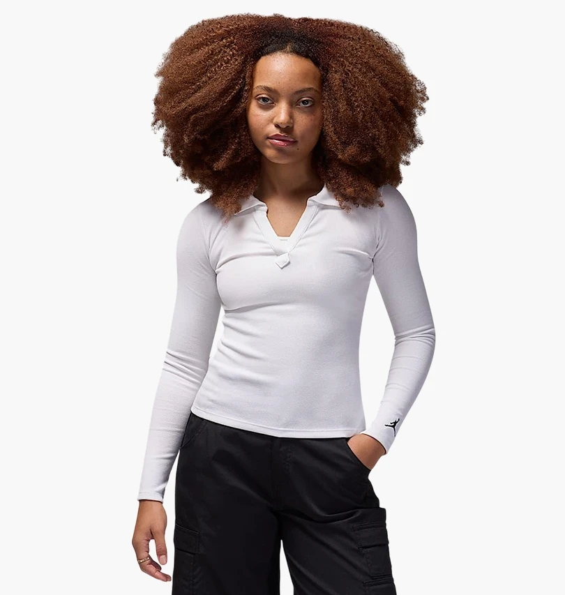 Кофта жіночі Jordan Long-Sleeve Knit Top White (FV7191-100) — фото 1