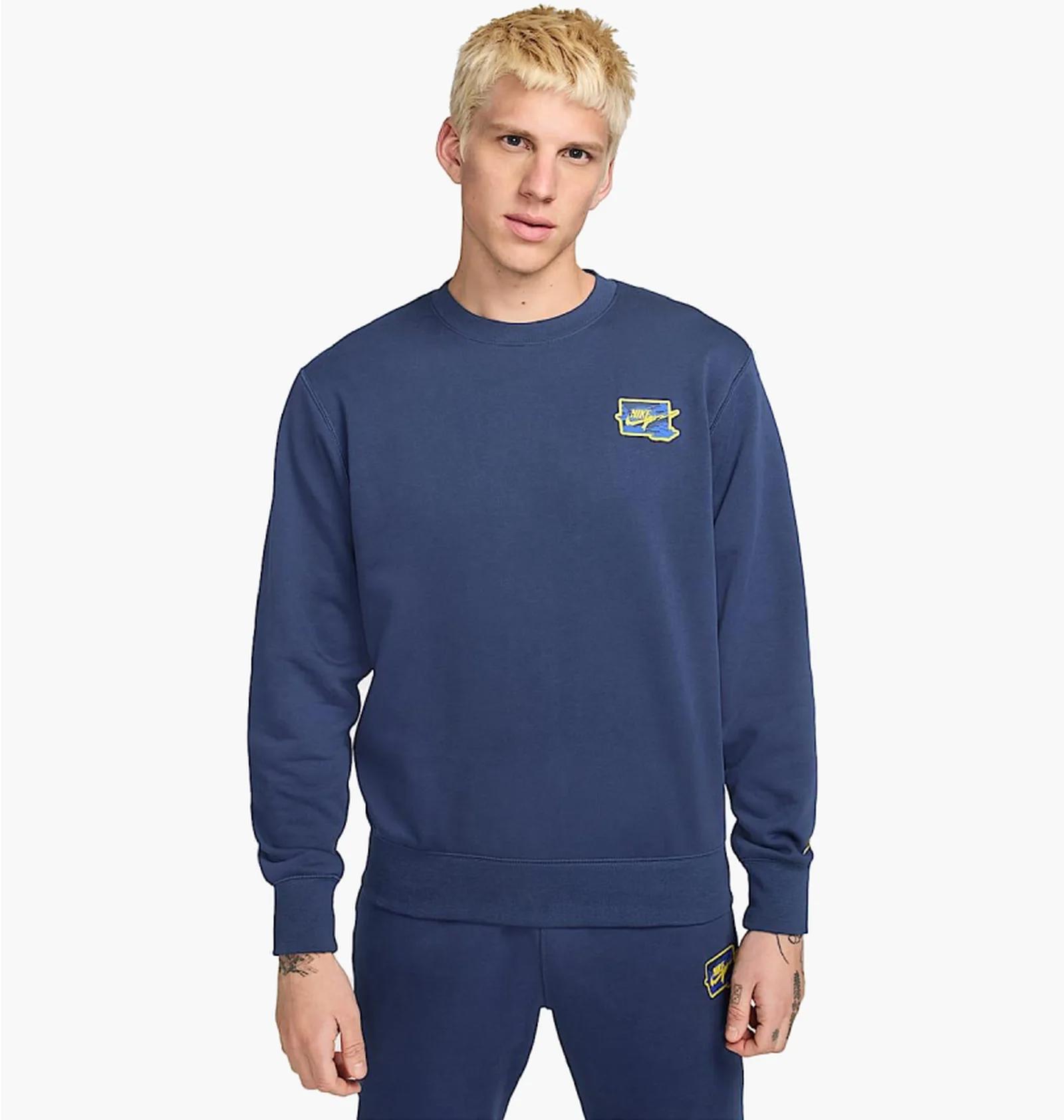 Кофта чоловіча Nike Club Crew Blue (FZ0764-410) — фото 3
