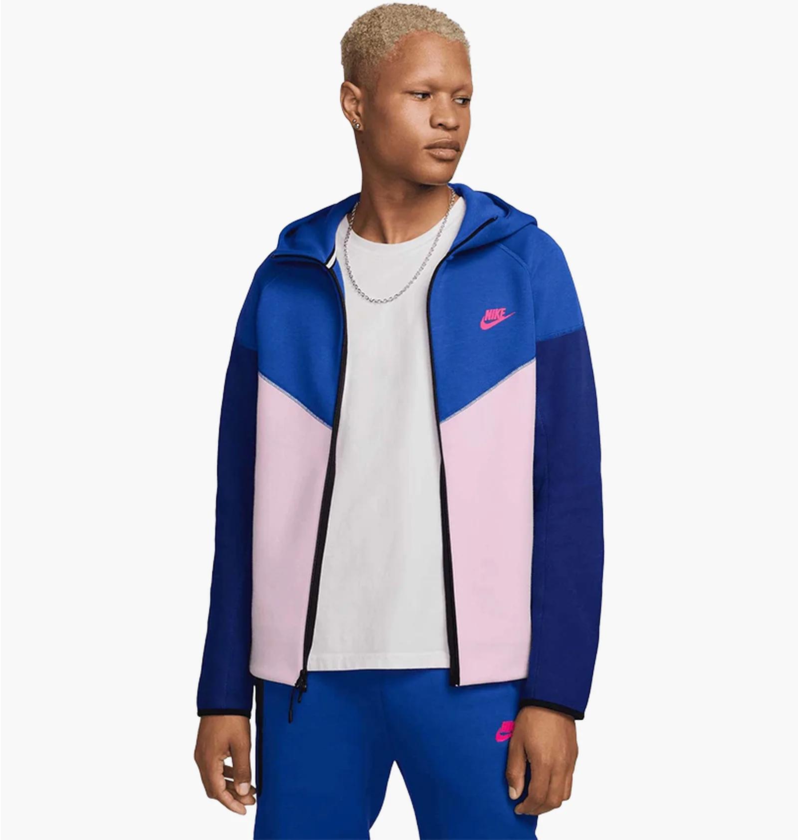 Кофта унісекс Nike Tech Fleece Blue/Pink (FZ4709-480) — фото 1