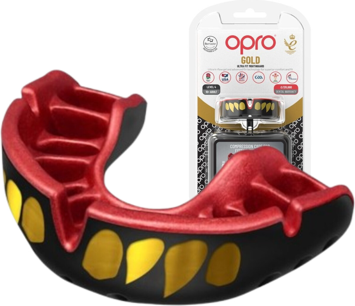 Капа OPRO Gold доросла (вік 11+) JAWS Black/Red (art.102504011) — фото 2