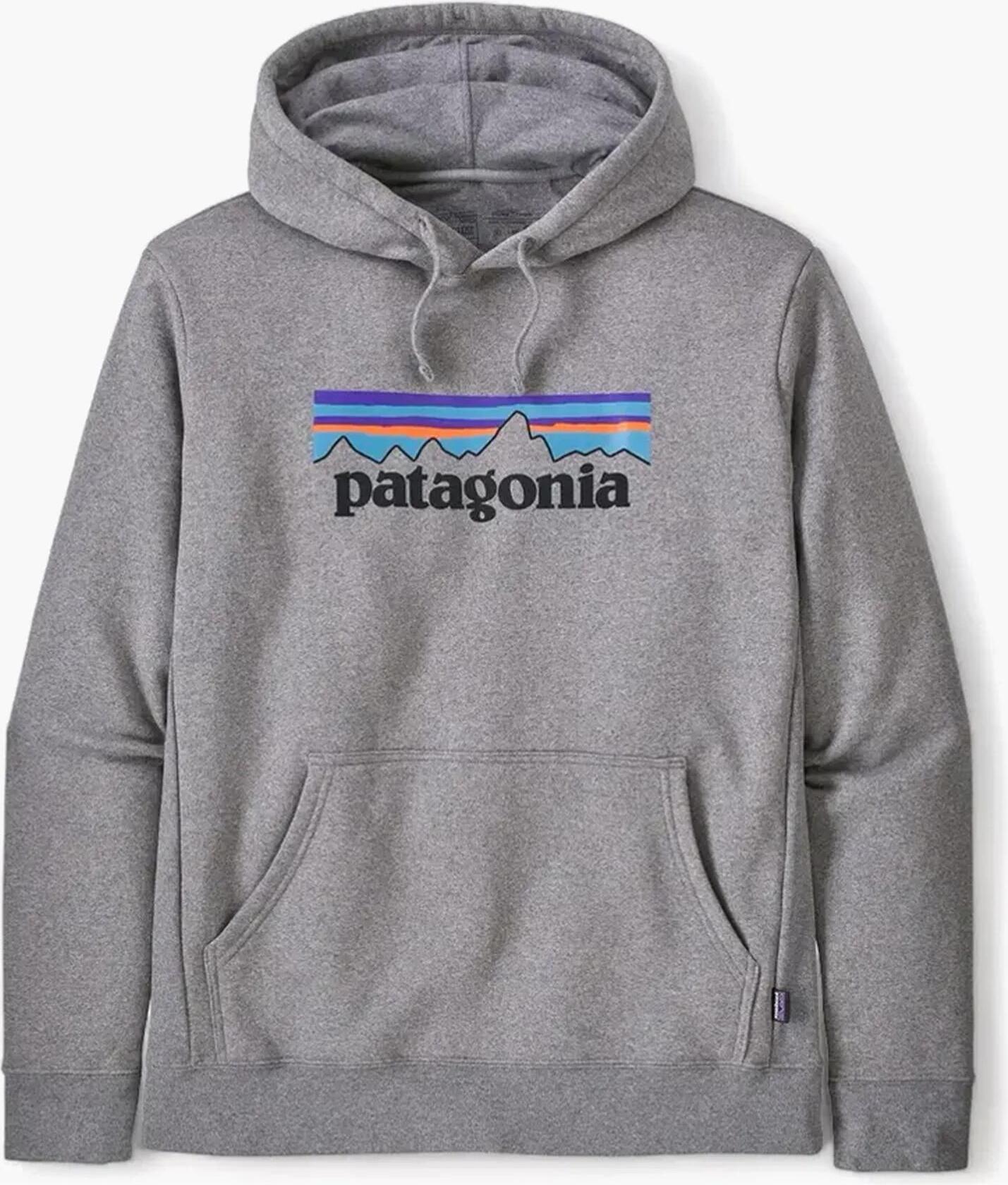 Кофта чоловіча Patagonia P-6 Logo Uprisal Hoody Gravel Heather Grey (GLH39622) — фото 3