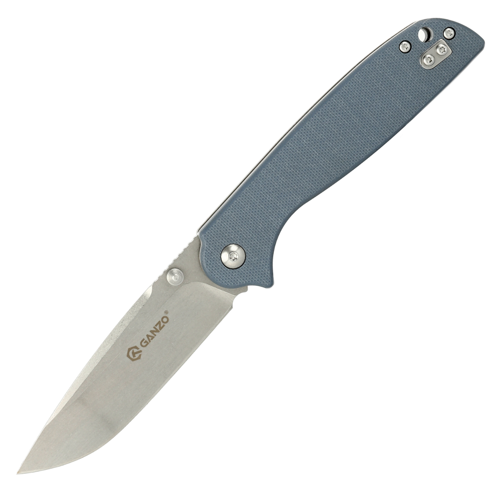 Ніж складаний туристичний Ganzo G6803 (8.9 см) 8CR14 / G10 сірий — фото 1