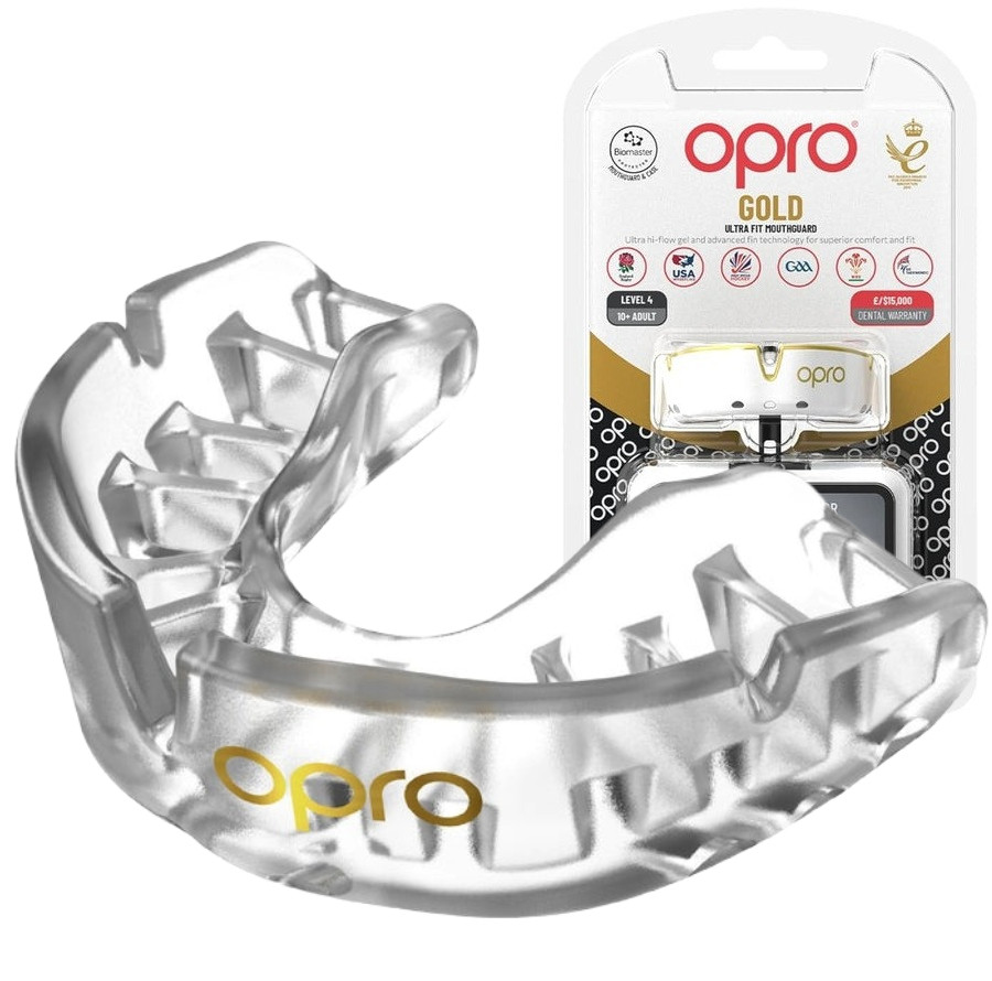 Капа OPRO Gold дитяча (вік до 10р.)  Clear (art.102505007) — фото 1