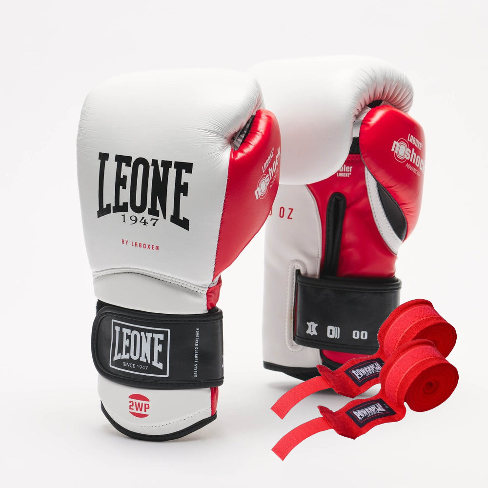 Боксерські рукавиці Leone GN113 IL TECNICO N3 White 10 унцій (бинти 4 м. в комплекті) — фото 1