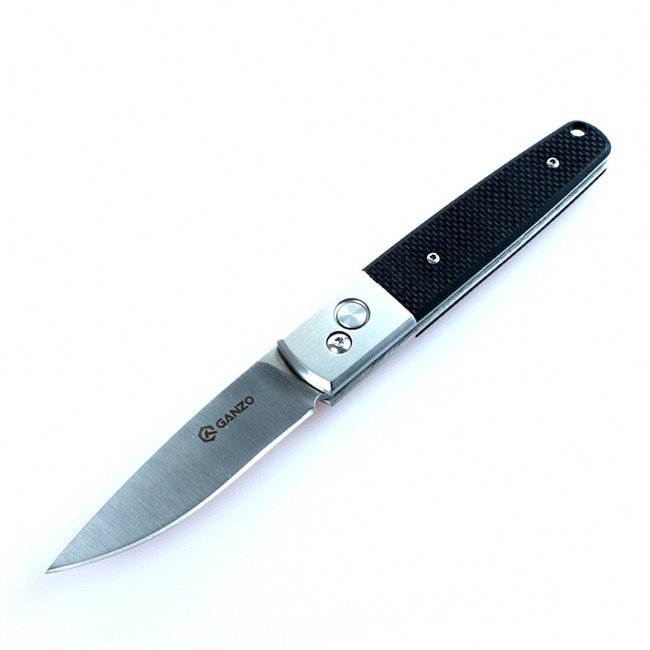 Ніж складаний туристичний Ganzo G7211 (8.5 см) 440C / G10 чорний — фото 2