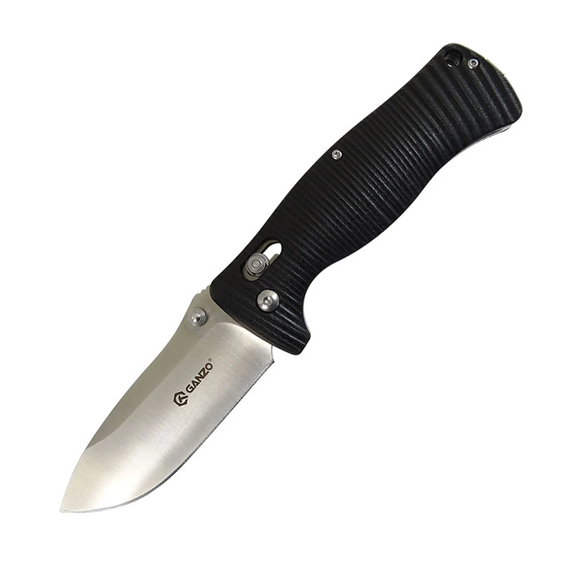 Ніж складаний туристичний Ganzo G720 (9 см) 440C / G10 чорний — фото 1