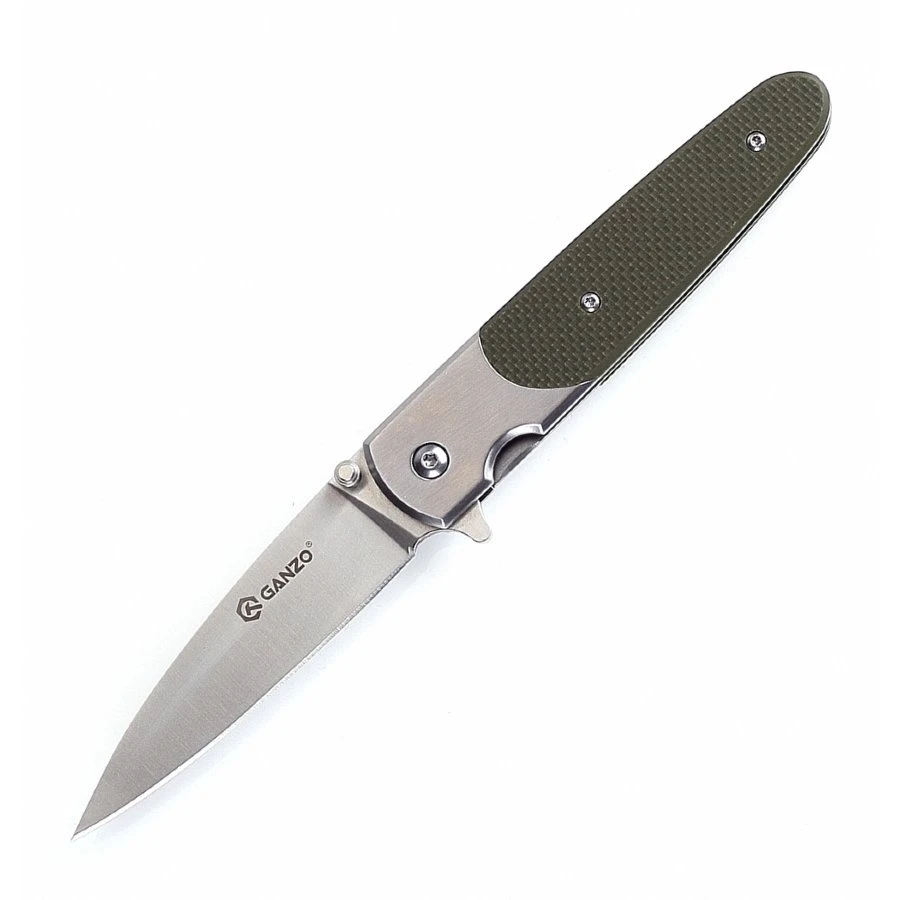 Ніж складаний туристичний Ganzo G743-1 (8.7 см) 440C гладкий / G10 зелений — фото 1